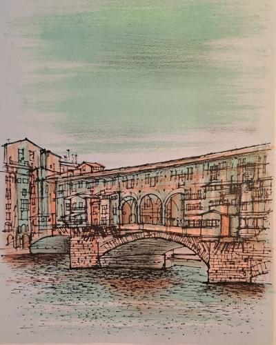 Jean Carzou - Le pont des Soupirs - Lithographie originale 2