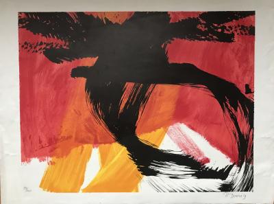 Roswitha DOERIG - Composition ,vers 1990 - Lithographie originale signée 2