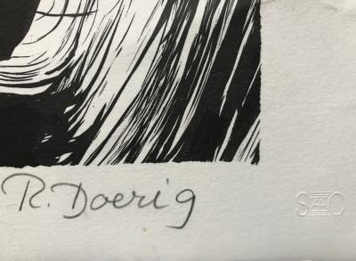 Roswitha DOERIG - Composition ,vers 1990 - Lithographie originale signée 2