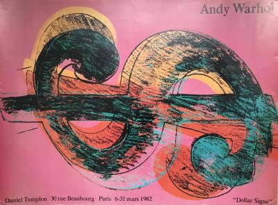 Andy WARHOL (after) - Dollars Signs 1982 - Poster Daniel Templon, Paris