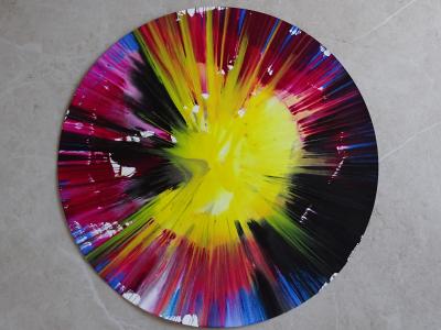 DAMIEN HIRST, Disk - Requiem, Spin Painting, 2009, unique 2