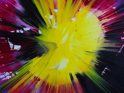 DAMIEN HIRST, Disk - Requiem, Spin Painting, 2009, unique 2