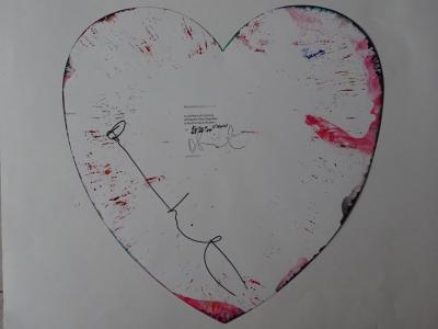 DAMIEN HIRST, Heart - Requiem, Spin Painting, 2009, hand signed, unique 2