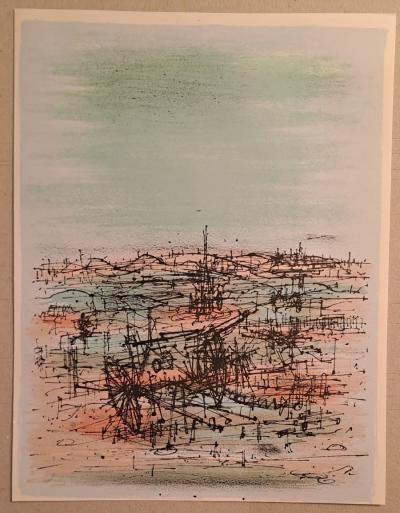 Jean Carzou - Le champs de bataille - Lithographie originale 2