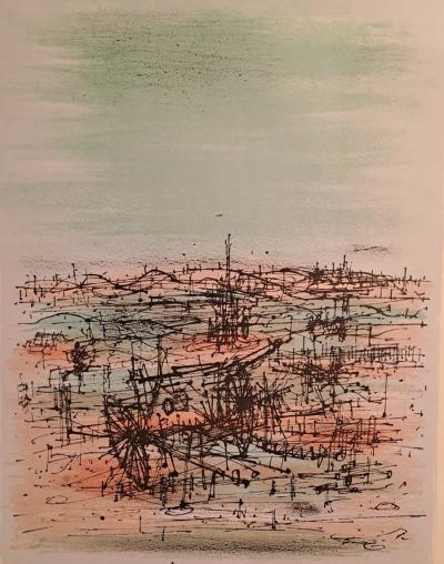 Jean Carzou - Le champs de bataille - Lithographie originale 2