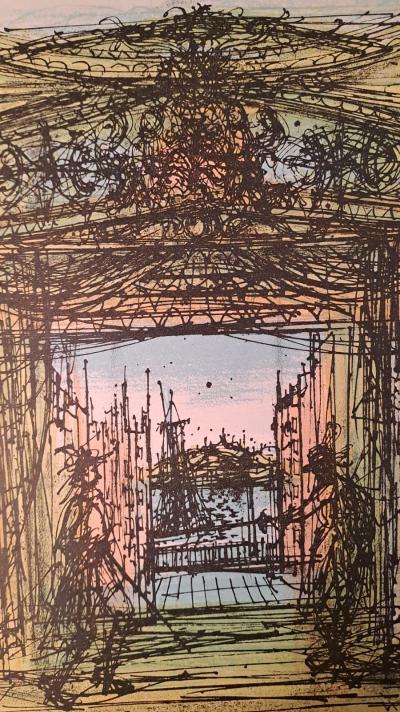 Jean Carzou - Scène de théâtre  - Lithographie originale 2