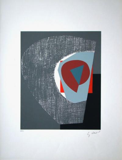 Georges BREUIL - Composition abstraite, 1954 - Sérigraphie originale signée et numérotée à la main 2