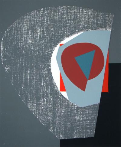 Georges BREUIL - Composition abstraite, 1954 - Sérigraphie originale signée et numérotée à la main 2