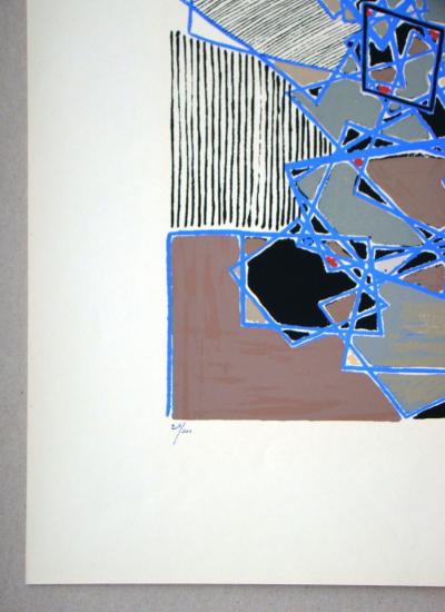Natalia DUMITRESCO - Composition abstrait, 1954 - Original screenprint hand-signed and numbered 2