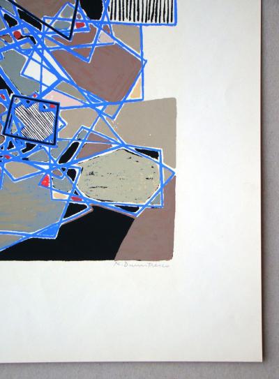 Natalia DUMITRESCO - Composition abstrait, 1954 - Original screenprint hand-signed and numbered 2