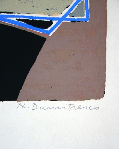 Natalia DUMITRESCO - Composition abstrait, 1954 - Original screenprint hand-signed and numbered 2