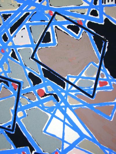 Natalia DUMITRESCO - Composition abstrait, 1954 - Original screenprint hand-signed and numbered 2