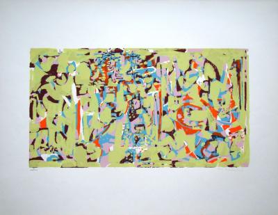 Marie RAYMOND - Composition non figuratif, 1954 - Original screenprint hand-signed and numbered 2
