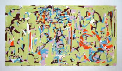 Marie RAYMOND - Composition non figuratif, 1954 - Original screenprint hand-signed and numbered 2