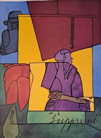 Valério Adami - Foto di Ben Shahn - Lithographie 2
