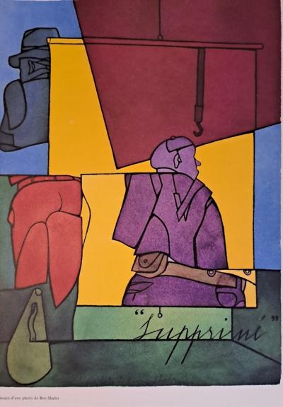 Valério Adami - Foto di Ben Shahn - Lithographie 2