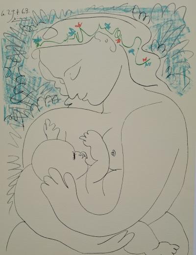Pablo Picasso (d’après) - Maternité - Impression d’art signée 2