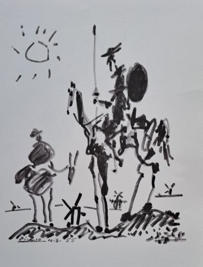 Pablo Picasso (d’après) - Don Quichotte - Impression d’art signée