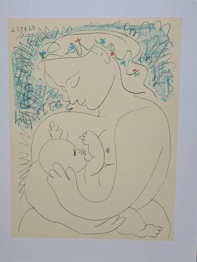 Pablo Picasso (d’après) - Maternité - Impression d’art signée