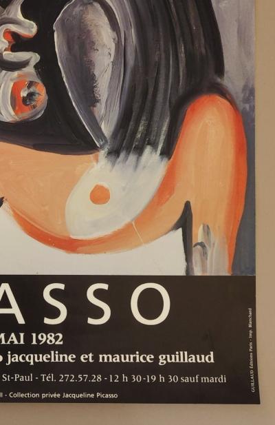 Pablo PICASSO - Femme à l’oiseau - Affiche d’exposition originale, 1982 2