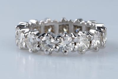 Bague Or 18 Carats Avec Diamants 0,30 Carat - Poids 8,20 G, Taille 52, Occasion Cocktail