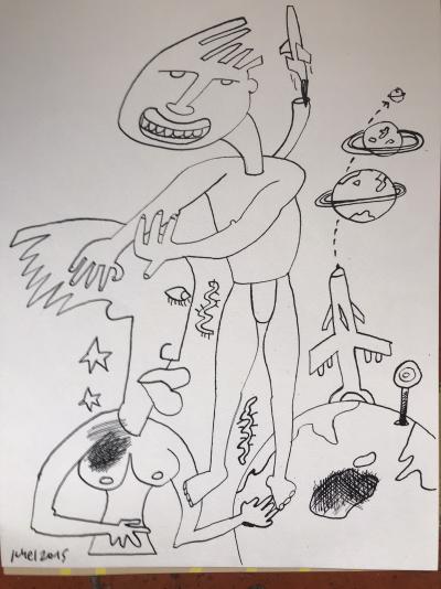 Jean-Luc JUHEL - L’Espace , 2015 - Encre signée 2