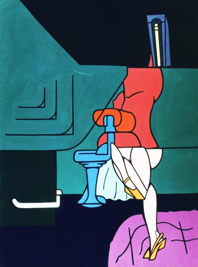 Valerio Adami, Interior, affiche originale exposition, 1984 2
