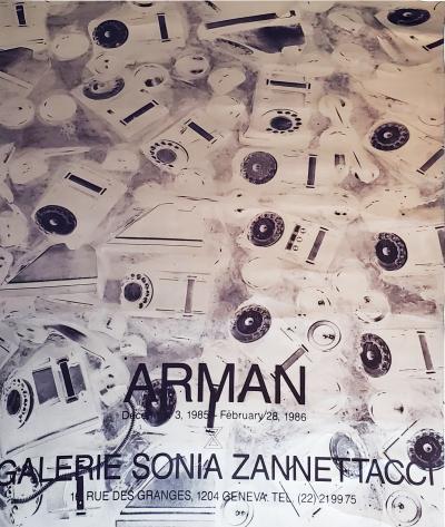 Arman, Accumulation of telephones, original screenprint, 1986 2