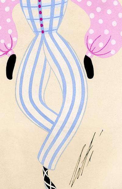 Erté (Romain de Tirtoff), Les fleuves - Le Mississippi, dessin original signé, 1920 2