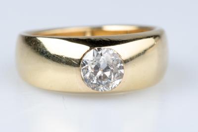 Bague solitaire en diamant de taille ancienne européenne 0,60 CT 2