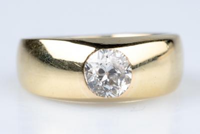 Bague solitaire en diamant de taille ancienne européenne 0,60 CT 2