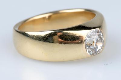 Bague solitaire en diamant de taille ancienne européenne 0,60 CT 2