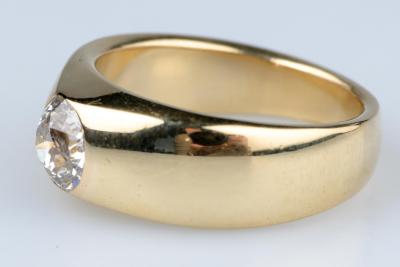 Bague solitaire en diamant de taille ancienne européenne 0,60 CT 2