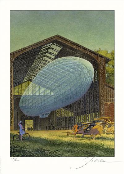 François SCHUITEN, Le Hangar Y, 2024, impression offset