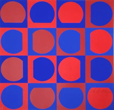 Victor Vasarely, La Lune en rodage, sérigraphie signée, 1963 2