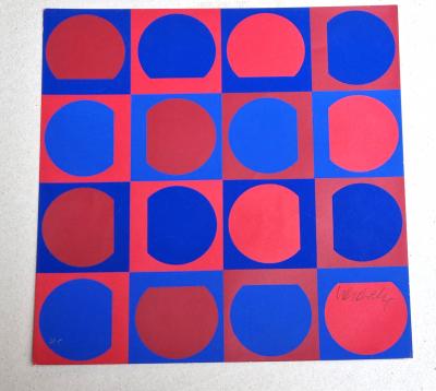 Victor Vasarely, La Lune en rodage, sérigraphie signée, 1963 2