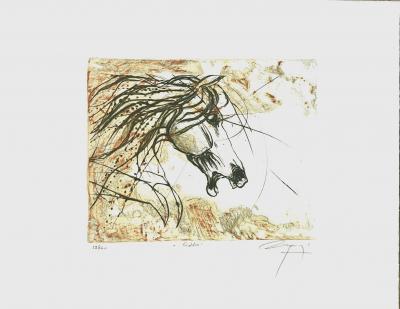Jean-Marie GUINY - Cheval - Gravure originale signée, numéroté 2