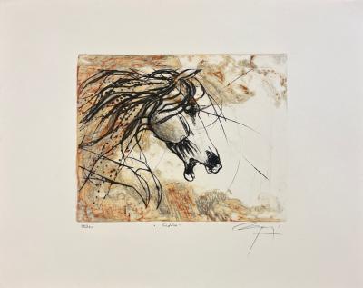 Jean-Marie GUINY - Cheval - Gravure originale signée, numéroté 2