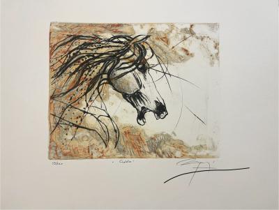 Jean-Marie GUINY - Cheval - Gravure originale signée, numéroté 2