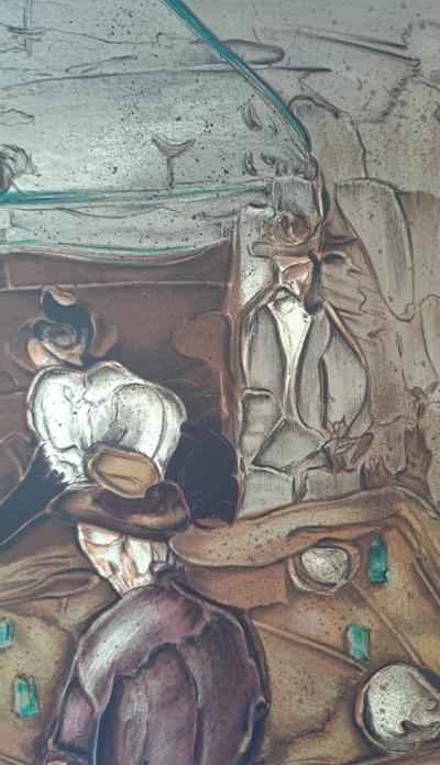 Toussaint d’Orcino - Au café du pays - Lithographie originale 2
