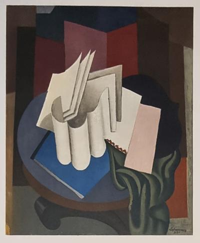 Roger De la Fresnaye (d’après), Les feuilles blanches, lithographie, 1966 2