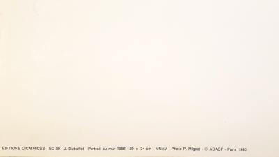 Jean Dubuffet - Portrait au mur - Affiche originale 1993 2