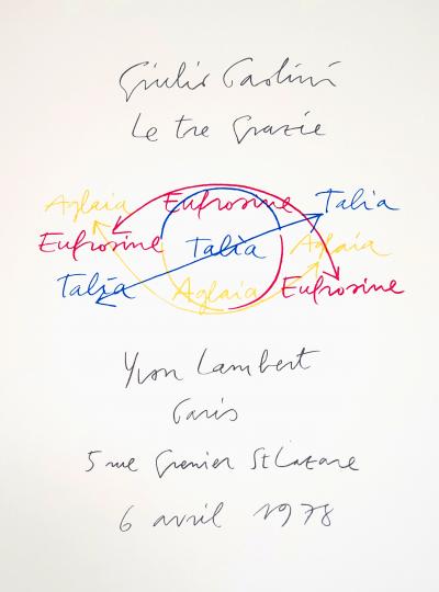 Giulio Paolini - Le tre Grazie - Affiche originale, 1978 2
