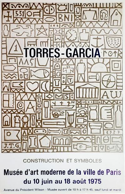 Joaquin Torres-Garcia - Construction et Symboles - Affiche originale, 1975 2