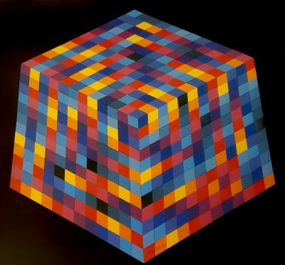 Victor Vasarely - Tuva-Rev, 1972 - Affiche originale 2
