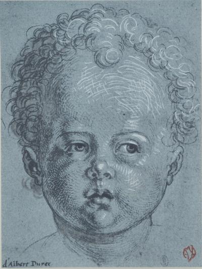 Albert DURER (d’après) - Visage d’enfant - Lithographie signée 2
