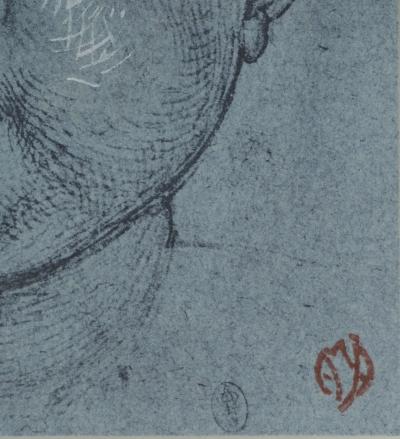 Albert DURER (d’après) - Visage d’enfant - Lithographie signée 2