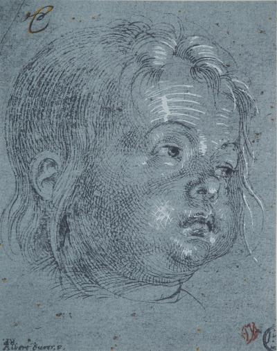 Albert DURER (d’après) - Enfant de profil - Lithographie signée
