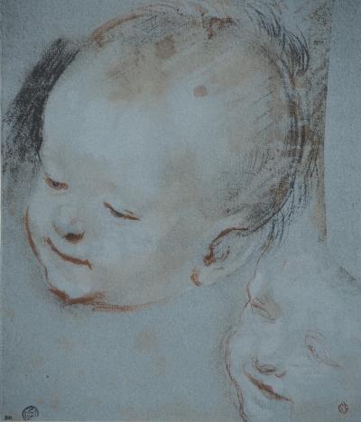 Federico BAROCCI (d’après) - Enfants souriants - Lithographie signée 2