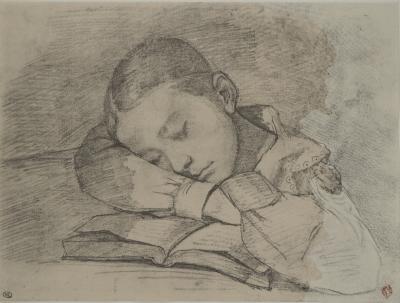 Gustave COURBET (d’après) - Jeune fille endormie, Lithographie 2